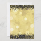 Glam Sweet 16, zwart en geel Kaart (Achterkant)