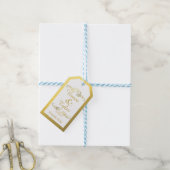 Glam Swirly Flourish Gold Foil Dank u Cadeaulabel (Met Touw)