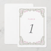 Glam Table Number Kaarten (Voorkant / Achterkant)