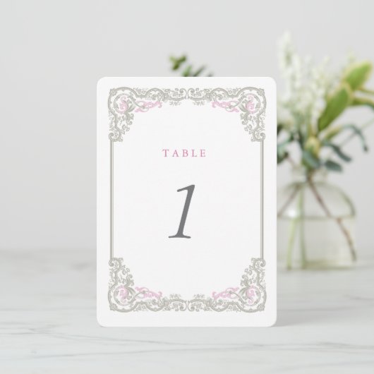  Glam Table Number Kaarten (Staand voorkant)