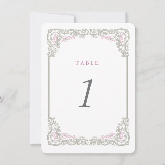 Glam Table Number Kaarten (Voorkant)