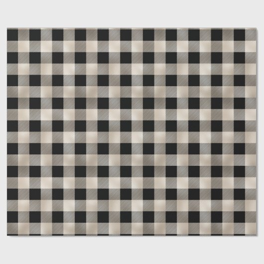 Glam Tan Black Buffalo Cadeaupapier (Vlak)