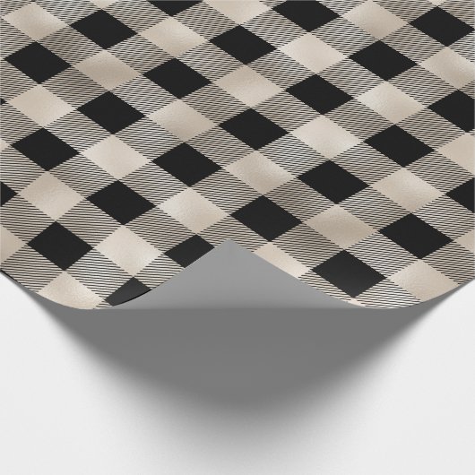 Glam Tan Black Buffalo Cadeaupapier (Hoek)