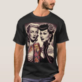  Glam Tattoo Pinups T-shirt (Voorkant)