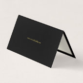 Glam Taupe Zwart + Goud Gestreept Dank u kaart Visitekaartje (Achterkant)