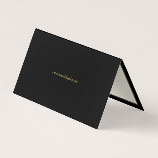 Glam Taupe Zwart + Goud Gestreept Dank u kaart Visitekaartje (Achterkant)