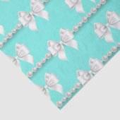 Glam Teal Aqua Tiffany Parels Thema Formeel Tissuepapier (Detail)