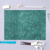 Glam teal lovertjes tissuepapier (Craft)