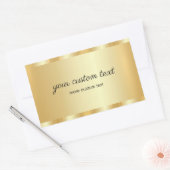 Glam Template Gold Your Custom Text Typography Rechthoekige Sticker (Envelop)