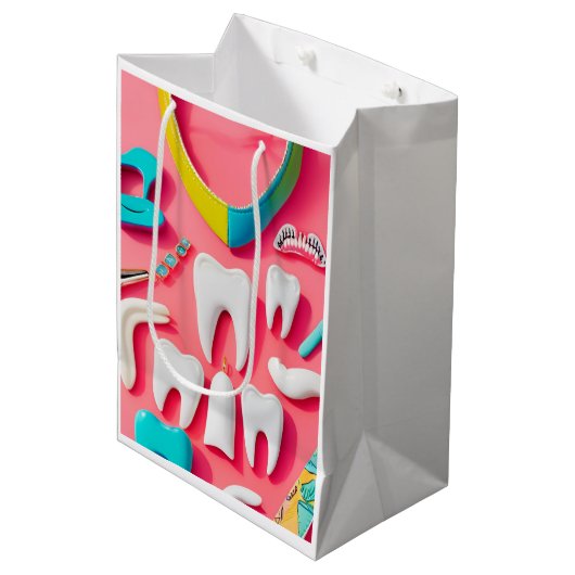 Glam Tooth Medium Cadeauzakje (Voorkant Gekanteld)