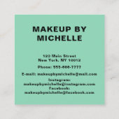 Glam Trendy Modern Artistic Professional Vierkante Visitekaartje (Achterkant)