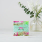 Glam Trendy Modern Artistic Professional Vierkante Visitekaartje (Staand voorkant)