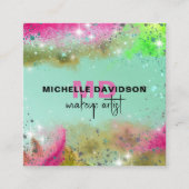 Glam Trendy Modern Artistic Professional Vierkante Visitekaartje (Voorkant)