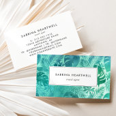Glam Tropical Monstera laat Blauwgroen blauw achte Visitekaartje