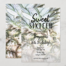 Glam Tropicische Ananas Sweet 16 Verjaardagsfeestj