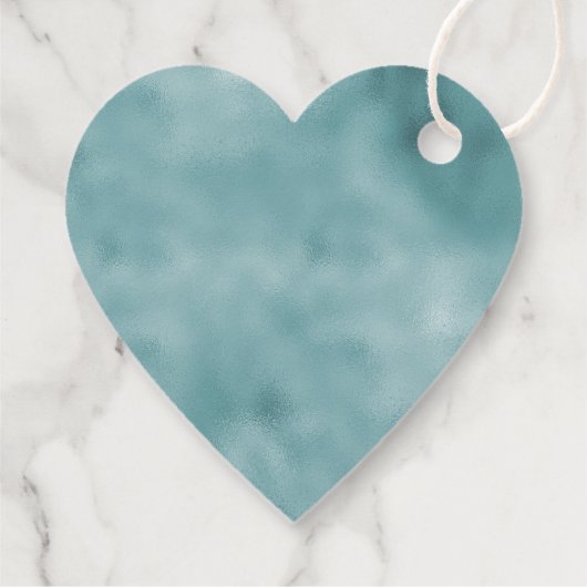 Glam Turquoise Blauwgroen Blue Glitter Bedankjes Labels (Achterkant)