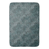 Glam Turquoise Blauwgroen Blue Leopard Print Ombre Badmat (Voorkant Verticaal)