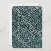 Glam Turquoise Blauwgroen Blue Leopard Print Ombre Kaart (Achterkant)