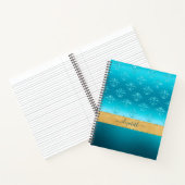Glam Turquoise Gold Glitter Elegant - Speciaal Notitieboek (Binnen)