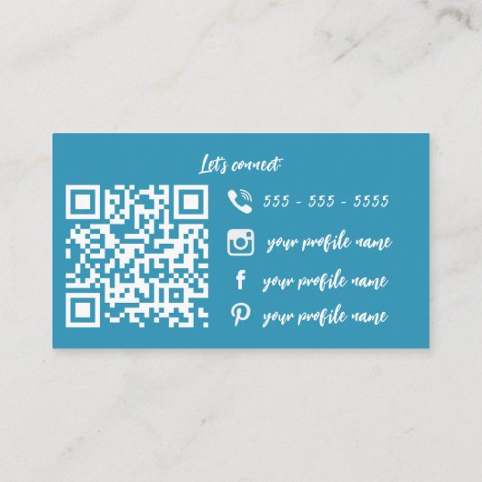 Glam Turquoise Marble Glitter Beauty Consultant Visitekaartje (Achterkant)