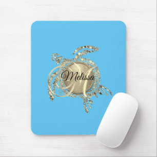 Glam Turtle Monogram Muismat