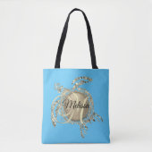 Glam Turtle Monogram Tote Bag (Voorkant)