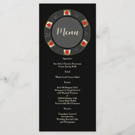 Glam Vegas Casino Gouden Pokerchip Trouw  Menu