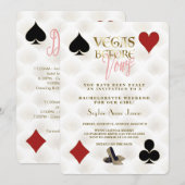 Glam Vegas Voor Vows Casino Gatsby Bachelorette Kaart (Voorkant / Achterkant)