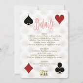 Glam Vegas Voor Vows Casino Gatsby Bachelorette Kaart (Achterkant)