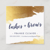 GLAM VERGULDE GOUDEN RANDEN met de hand geletterd  Vierkante Visitekaartje (Voorkant)