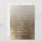 Glam vergulde gouden Rozen Modern Elegance bruilof Kaart (Voorkant)