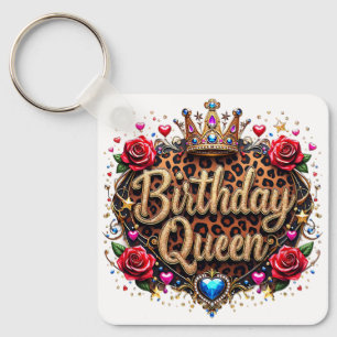 Glam verjaardag koningin kroon sleutelhanger