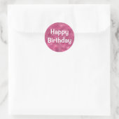 Glam Verjaardag Wit Paarse Glitters Glans Ronde Sticker (Tas)