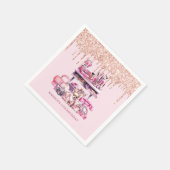 Glam Verjaardagsfeestmake-up gepersonaliseerd Servet (Hoek)