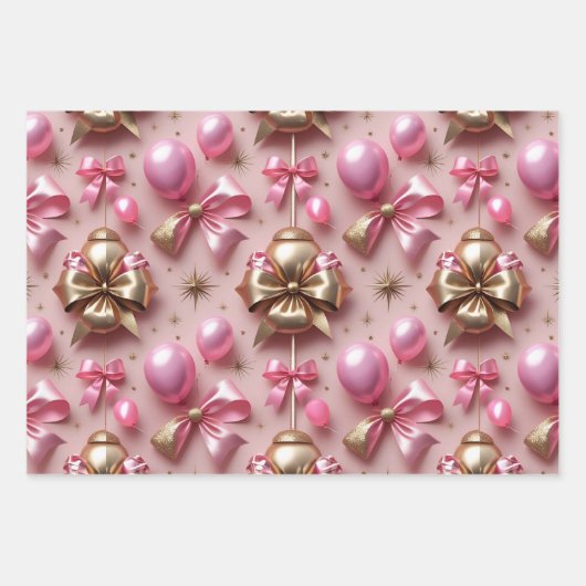 Glam-verjaardagspatroon Inpakpapier Vel (Voorkant)