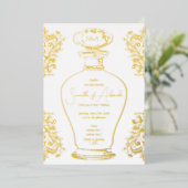  Glam Victoriaans Moody Love Potion Wedding Folie Uitnodiging (Staand Voorkant)