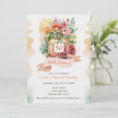 Glam Vijftig en Fancy Fabulous Birthday Kaart (Staand voorkant)