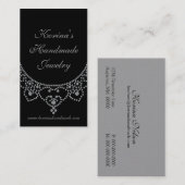 Glam Visitekaartje, zilver Visitekaartje (Voorkant / Achterkant)