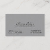 Glam Visitekaartje, zilver Visitekaartje (Achterkant)