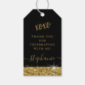 Glam voor goud en zwart cadeaulabel (Voorkant)