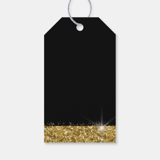 Glam voor goud en zwart cadeaulabel (Achterkant)