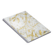 Glam voor gouden en witte marmeren - Elegant, aang Notitieboek (Rechterzijde)