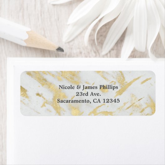 Glam voor gouden en witte marmeren - Moderne uitno Etiket (Insitu)