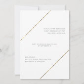 Glam voordat ze loopt Foto Goud & Zilveren Bruid Kaart (Achterkant)