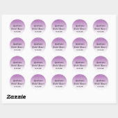 Glam Vrijgezellenfeest Paars Glitter Drift Sparkle Ronde Sticker (Vel)