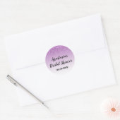 Glam Vrijgezellenfeest Paars Glitter Drift Sparkle Ronde Sticker (Envelop)