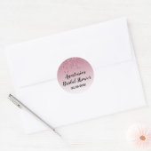 Glam Vrijgezellenfeest Paars Roos Gold Glitter Dri Ronde Sticker (Envelop)