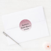 Glam Vrijgezellenfeest Paars Roos Gold Glitter Dri Ronde Sticker (Envelop)