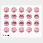 Glam Vrijgezellenfeest Roze Rose Gold Glitter Spar Ronde Sticker (Vel)