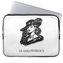 Glam vrouw met mode-illustratie van kat